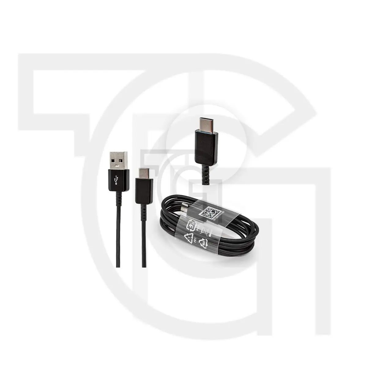 کابل شارژر سامسونگ (مشکی)(USB Type-A to USB Type-C) Cable Charger Samsung