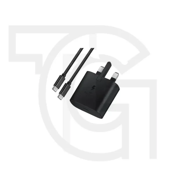 آداپتور کلگی,شارژر,کابل فست سامسونگ (مشکی)(وات25W) Charger Adapter Cable Fast Samsung